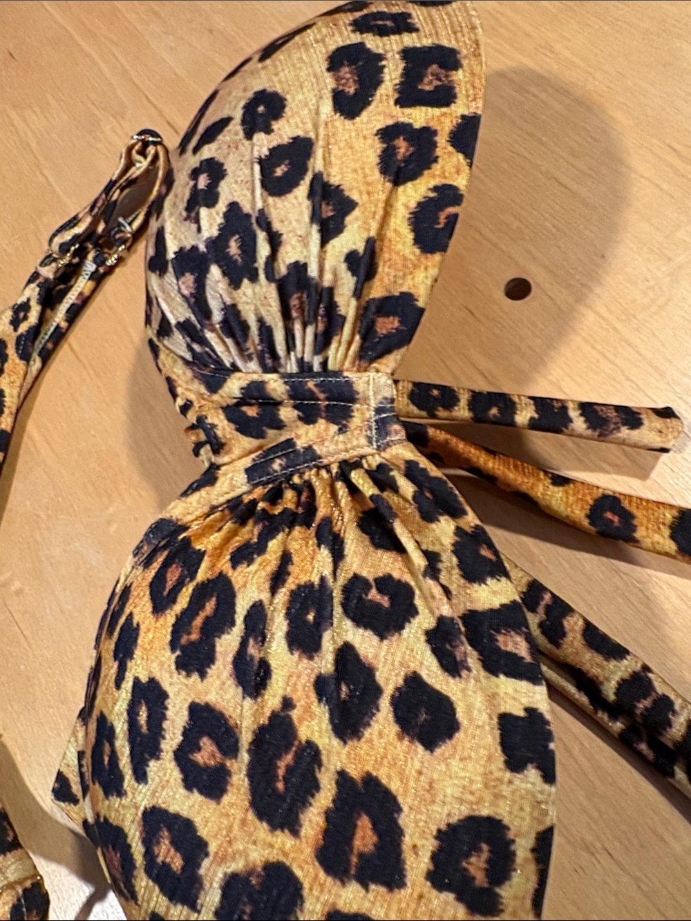 Ina Morena ~ Strapless velvet leopard bikini thong 2 pc set - Picture 4 of 6